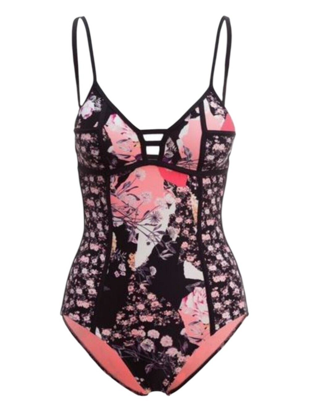 Seafolly Floral Patchwork One Piece Swim Bathing Suit Size 10 US or 12 Canada